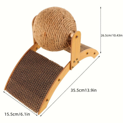 Pet Scratching Board Toy Family Indoor Durable Funny Pet Interactive Ball Toy Home Practical Puppy Kitty Creatively Toy Gift