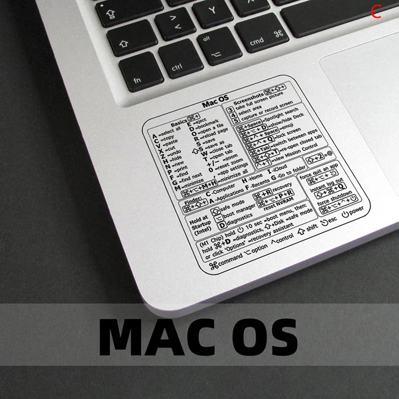 Windows PC Keyboard Shortcut Sticker | Quick Reference Decal for Laptop Desktop