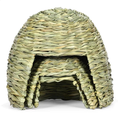 Hamster Grass Cave House For Small Animal Hideouts House Play Cave Habitat Decors For Ferrets Cage Pet Supply