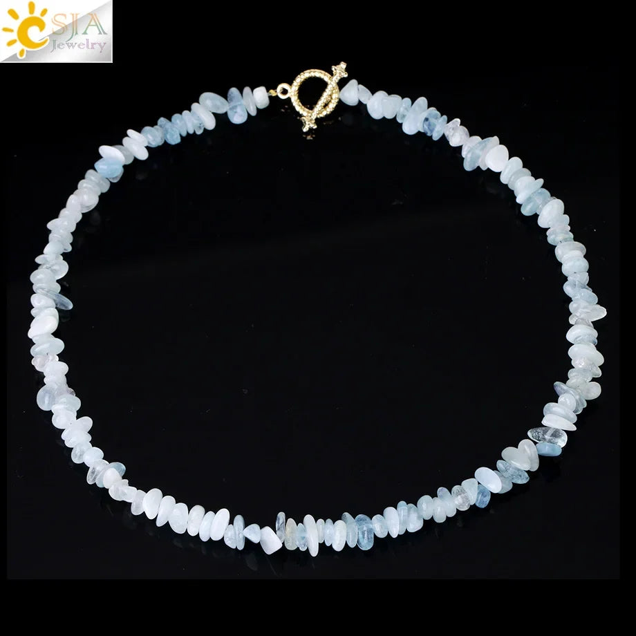 Natural Chip Stone Choker Necklace | Bohemia Crystal Bead Jewelry
