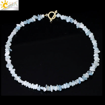 Natural Chip Stone Choker Necklace | Bohemia Crystal Bead Jewelry
