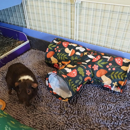 Guinea Pig Tunnel 3 Way Washable Hideout Foldable Rabbit Tunnel Guinea Pig Toys for Bunny Hamster Ferret Guinea Pig Accessories