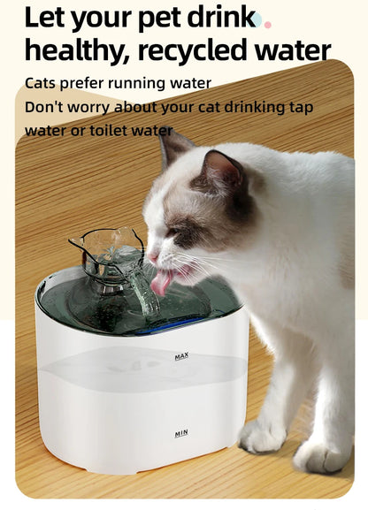 Pet Automatic Cat Water Fountain with Filters Ultra Silent USB Electric Water Pump Pet Drinking Water Dispenser for Cats Dogs