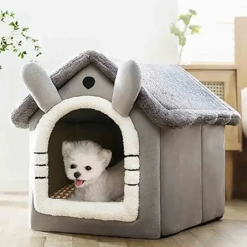 All-Season Soft Pet Bed Tent with Removable Washable Cushion for Dogs and Cats
