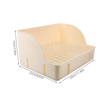 Large Size Rabbit Litter Box Cage Toilet For Bunny Hamster Trainer Potty Pet Bedding Lining Supplies Plastic Guinea Pig Products