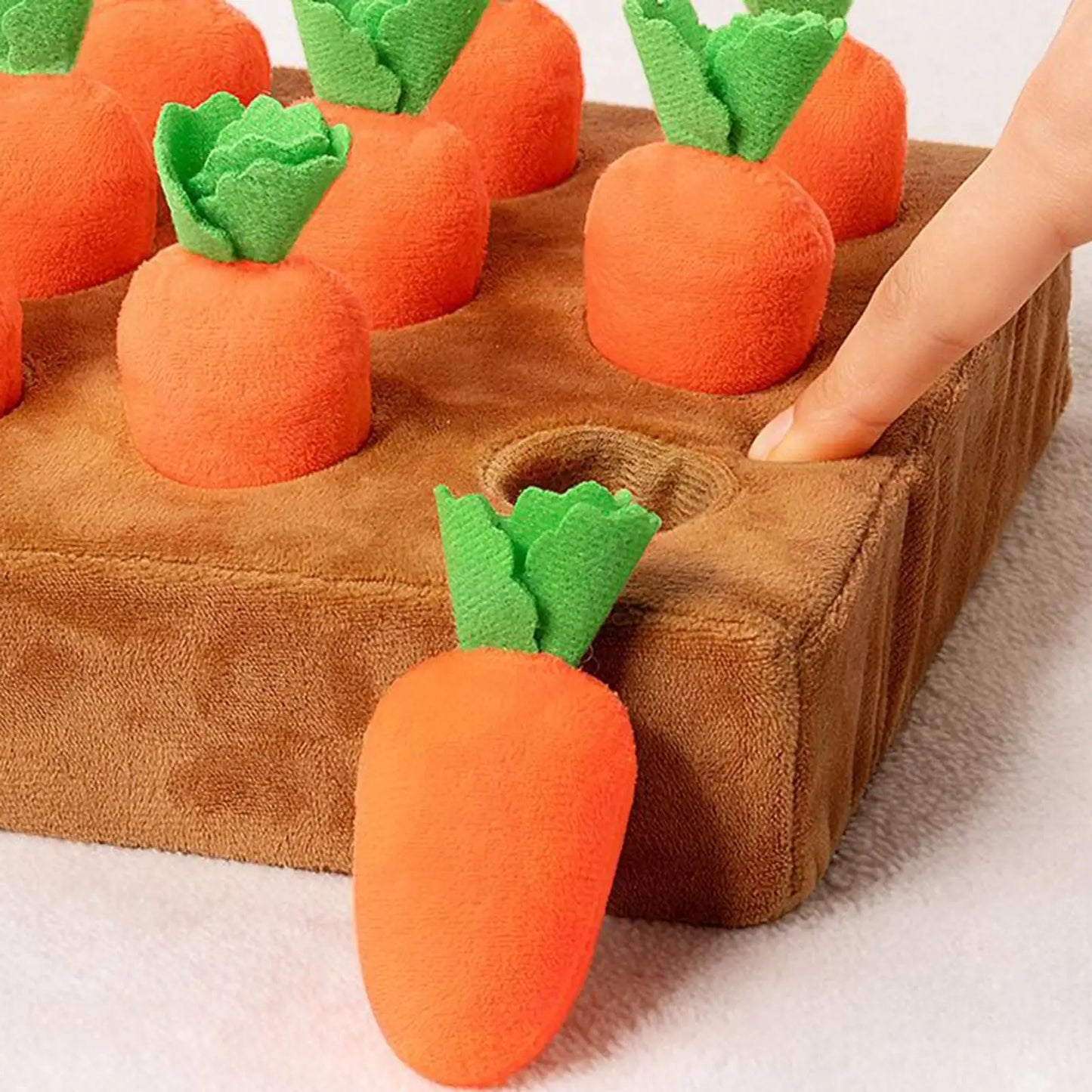 Dog Toys Snuffle Mat for Pet Plush Carrot Toy Mat Innovative Soft Plush Vegetable Field Pull Plush Carrot Dog Interactive Toys
