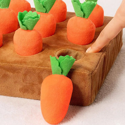 Dog Toys Snuffle Mat for Pet Plush Carrot Toy Mat Innovative Soft Plush Vegetable Field Pull Plush Carrot Dog Interactive Toys