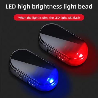 Solar Powered Fake Car Security Light | Simulated Dummy Alarm LED Warning Lamp