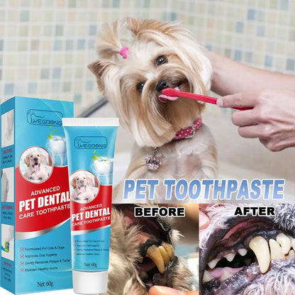 Pet Toothpaste for Cats & Dogs,Daily Oral Care Paste to Freshen Breath & Reduce Soft Plaque Buildup,Gentle Pet Dental Care Paste