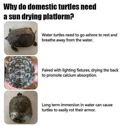 Turtle Basking Platform Turtle Habitat Simulation Lawn Ramp Turtle Dock Floating Island for Reptile Terrarium Aquarium Accessory