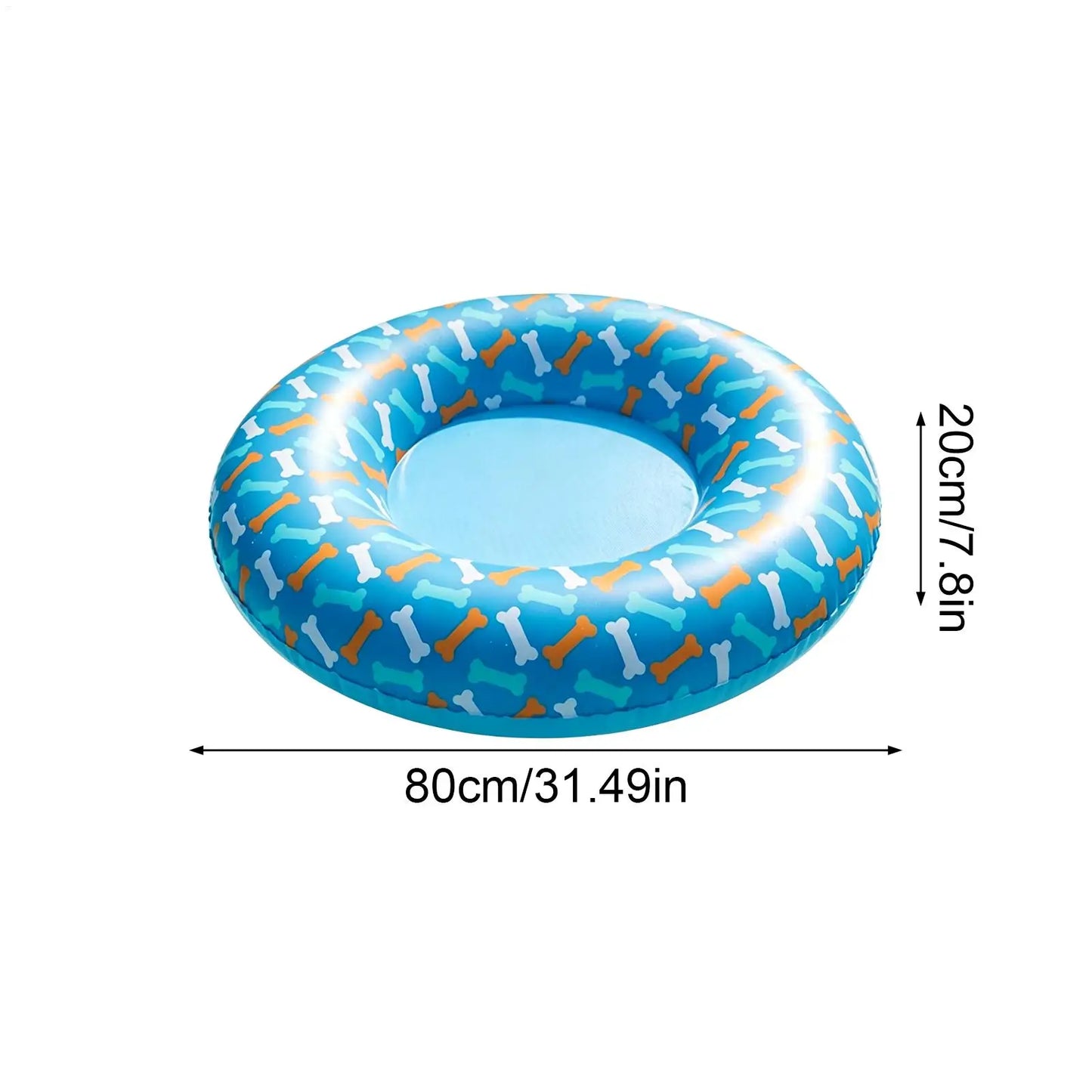 Pet Water Float Inflatable Dog Pool Floating Mat Anti-Slip PVC Pool Swimming Ring for Lake Beach Games Water Party Pond