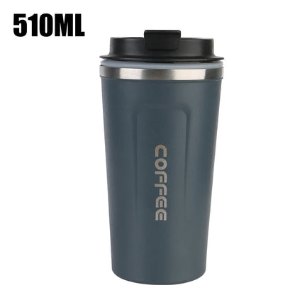 Double Stainless Steel Thermo Cafe Mug | Leak-Proof Travel Thermos for Coffee Tea
