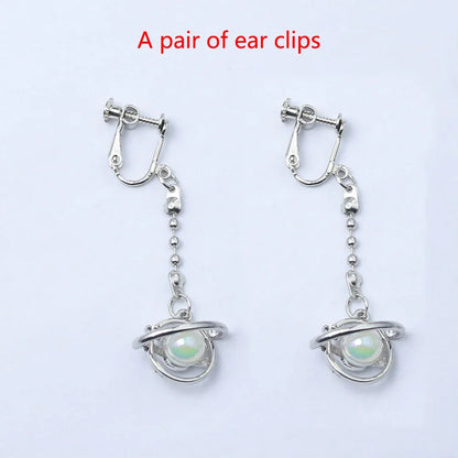 Mashle Magic and Muscles Anime Cosplay Ear Clips | Mash Finn Lance Crown Earrings