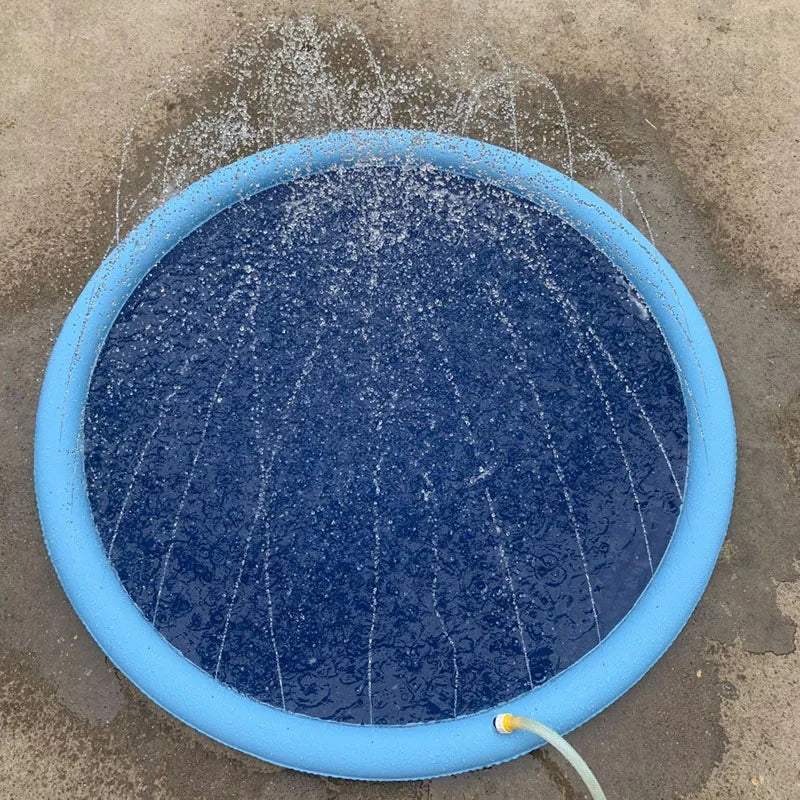 Pet Dog Water Spray Mat Pvc Inflatable Water Fountain Spray Mat Pet Bathing Mat Outdoor Water Play