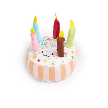 New Birthday Cake Dog Toys Interactive Bite Resistant Gnaw Toys Puppy Teething 16cm Stuffed Cake Doll Party Decor