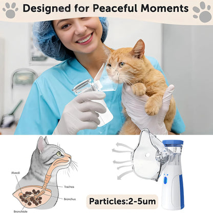 Pet Asthma Inhaler Nebulizer for Respiratory Relief Easy-to-Use Veterinary Animals Device Promotes Pet Health