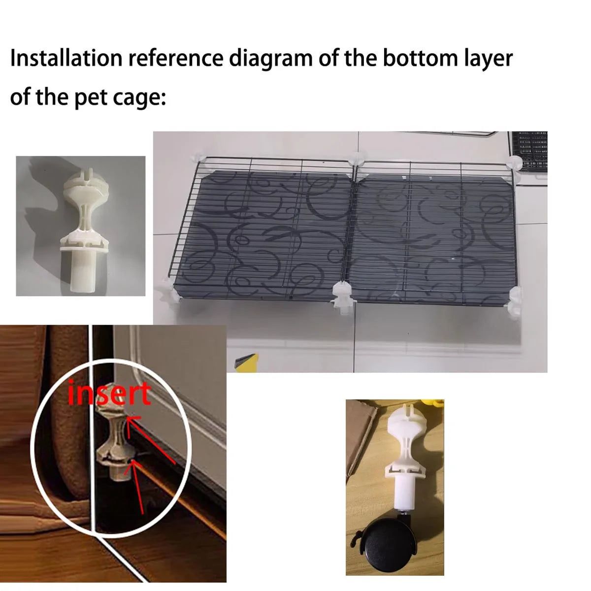 Rabbit Cage with Toilet for Home Use, Indoor Rabbit Villa, Guinea Pig Cage with Separate Living Area
