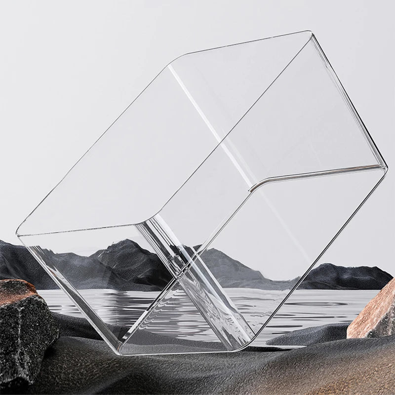 Transparent Reptile Terrarium Tank with Basking Area for Pet Turtles Hermit Crabs Tortoises - Turtle Adoption Habitat
