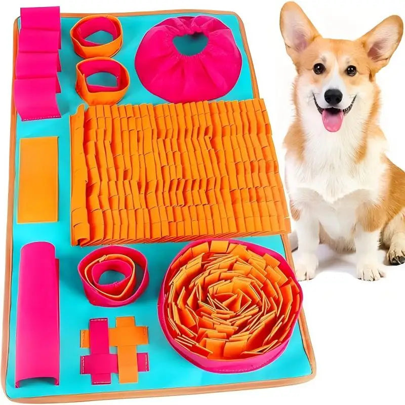 Pet Snuffle Mat for Dogs, Interactive Slow Feeder Sniff Pad for Small Dogs & Cats, Puzzle Toy for Boredom & Mental Stimulation