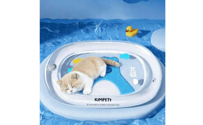 Pet Water Bed Scratch Resistant Inflatable Cooling Pad Water Cooling Pad Thick PVC Pet Play Mat Foldable for Summer