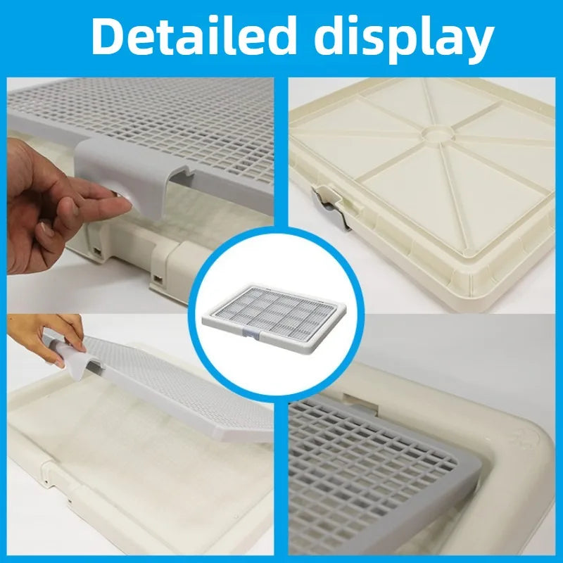 Pet Dogs Pee Training Tray Portable Dog Cleaning Tools Indoor Puppy Tray Toilet Diaper Easy To Clean Grid Like Pet Supplies