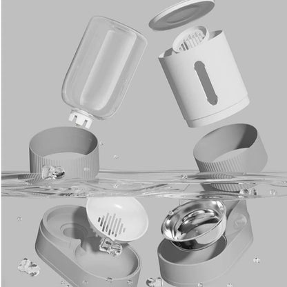 Transparent Automatic Pet Feeder Large Capacity Detachable Pet Water Dispenser Plastic Spill Proof Pet Water Fountain
