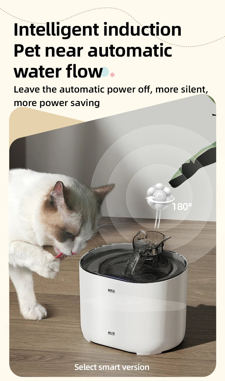 Pet Automatic Cat Water Fountain with Filters Ultra Silent USB Electric Water Pump Pet Drinking Water Dispenser for Cats Dogs