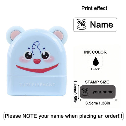 Personalized Animal Name Stamp | Custom Waterproof Clothing Label for Kids