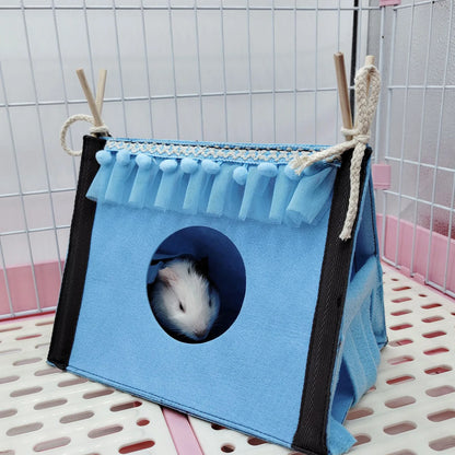Guinea Pig Hideout Tunnel Tent Hamster Hideout Tent Rabbit Rat Tunnel House Small Animal Tube Warm Habitat