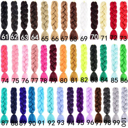 24-Inch Jumbo Box Braiding Hair Extensions | Yaki Straight Synthetic Dreadlocks