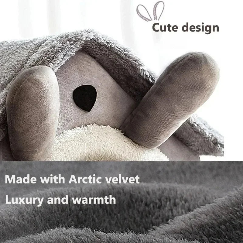 All-Season Soft Pet Bed Tent with Removable Washable Cushion for Dogs and Cats
