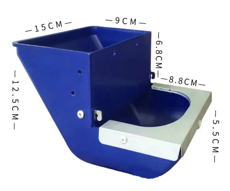 1Pc Blue Rabbit Feed Box Hopper Rabbit Cage Hanging Feed Trough Hamster Bunny Guinea Pig Eating Drinking Bowl Livestock Supplies