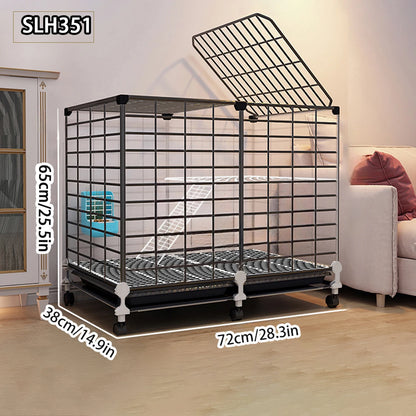 Large Indoor Rabbit Cage with Automatic Cleaning Toilet for Domestic Rabbits, Guinea Pigs, and Other Pets