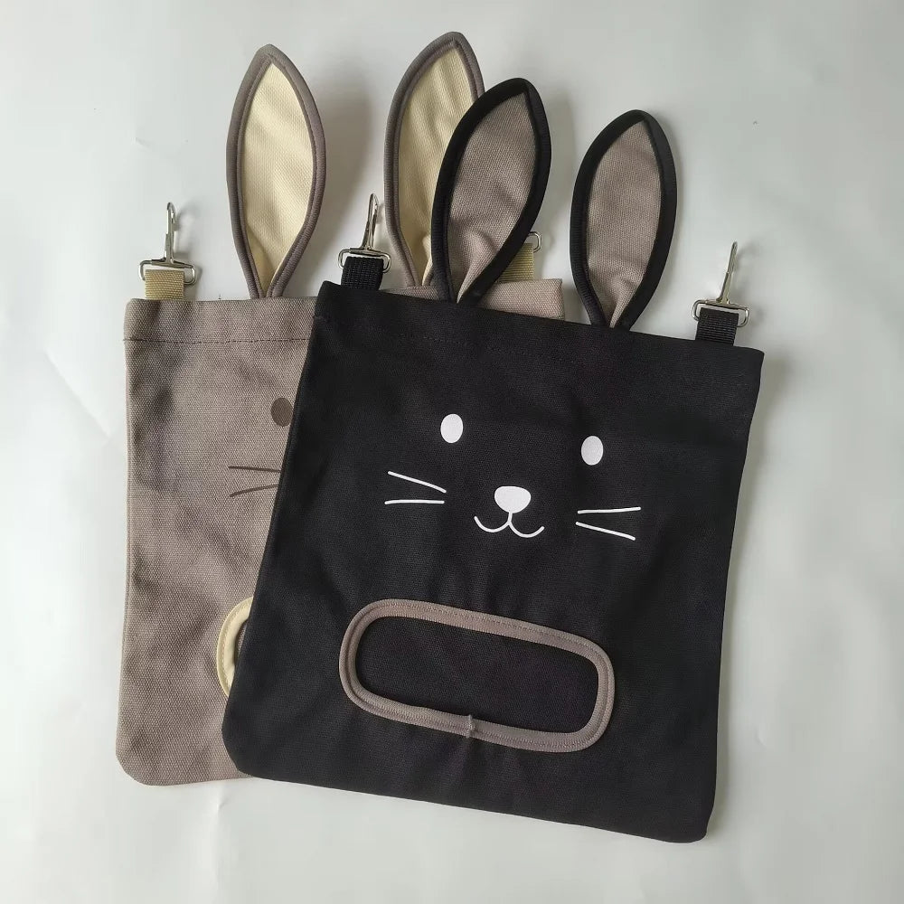 New Rabbit Hanging Hay Bag Shaped Feeding Feed Package Convenient Multiple Colors Available Small Pet Supplies