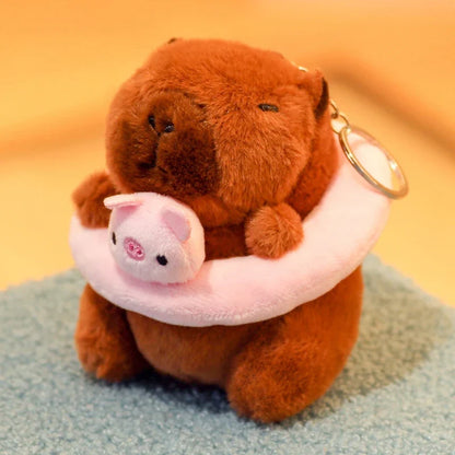 Capybara Plush Keychain | Cartoon Bag Pendant and Car Keyring