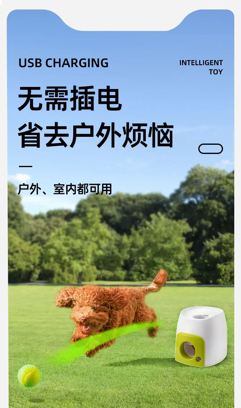 Pet Tennis Tee Machine Dog Supplies Outdoor Interactive Training Automatic Leak Food Launcher Toy