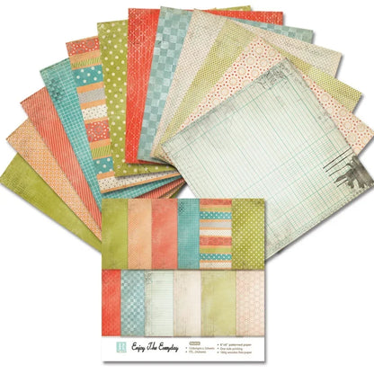 24 Sheets Craft Paper Pads for Scrapbooking | Double-Sided Background Paper Set