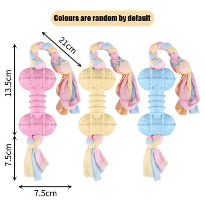 Dog Toys Bichon Frise Teddy Braided Rope Knot Indoor Training Interactive Play Grinding Teeth Cleaning Rubber Pets Toy Supplies