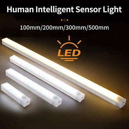 Rechargeable LED Motion Sensor Night Light | Magnetic Strip Light for Cabinet Bedside Closet