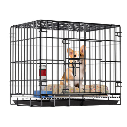 Dog Cage, Small and Medium-Sized Dog, Pet Cage, Fence, Thickened, Large Dog, Household Folding Dog Bed, Car Cage, Cat Cage