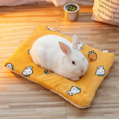Warm Rabbit Bed Mat Chinchilla House Nest Hamster Accessories Winter Comfortable Small Animal Guinea Pig Cages Squirrel Hedgehog