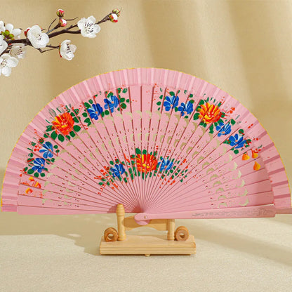Folding Fan for Dancing and Decoration | Spanish Hand Crafted Wood Fan