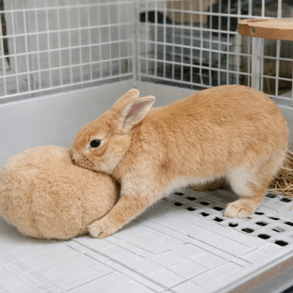 Bite Resistant Rabbit Soothing Ball Simulated Rabbit Buttocks Plush Pet Chewable Ball Comfortable Soft Rabbit Venting Ball