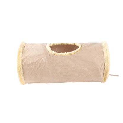 Collapsible Suede Fabric Puppy Kitten Rabbit Pet House Tunnel Holes Channel Tunnel Tube Cat Tunnel Pet Supplies Cat