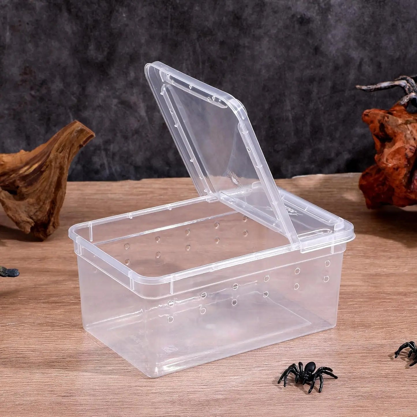 Reptile Breeding Box Terrarium Turtle Tank Silkworm Spider Horned Frog Gecko Lizard Snail Cage Portable Habitat Enclosure