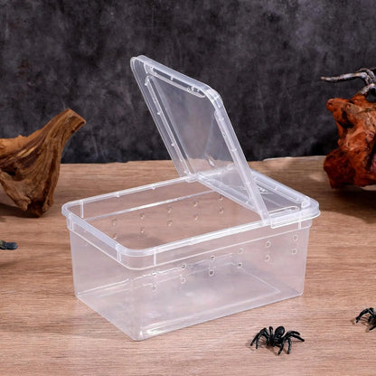 Reptile Breeding Box Terrarium Turtle Tank Silkworm Spider Horned Frog Gecko Lizard Snail Cage Portable Habitat Enclosure