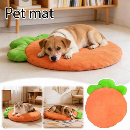 Washable Pet Bed Mat, Washable Cat Cushion, Soft Warm Carrot Shaped Cat Cushion with High Elastic for Small Medium Pets Sleeping