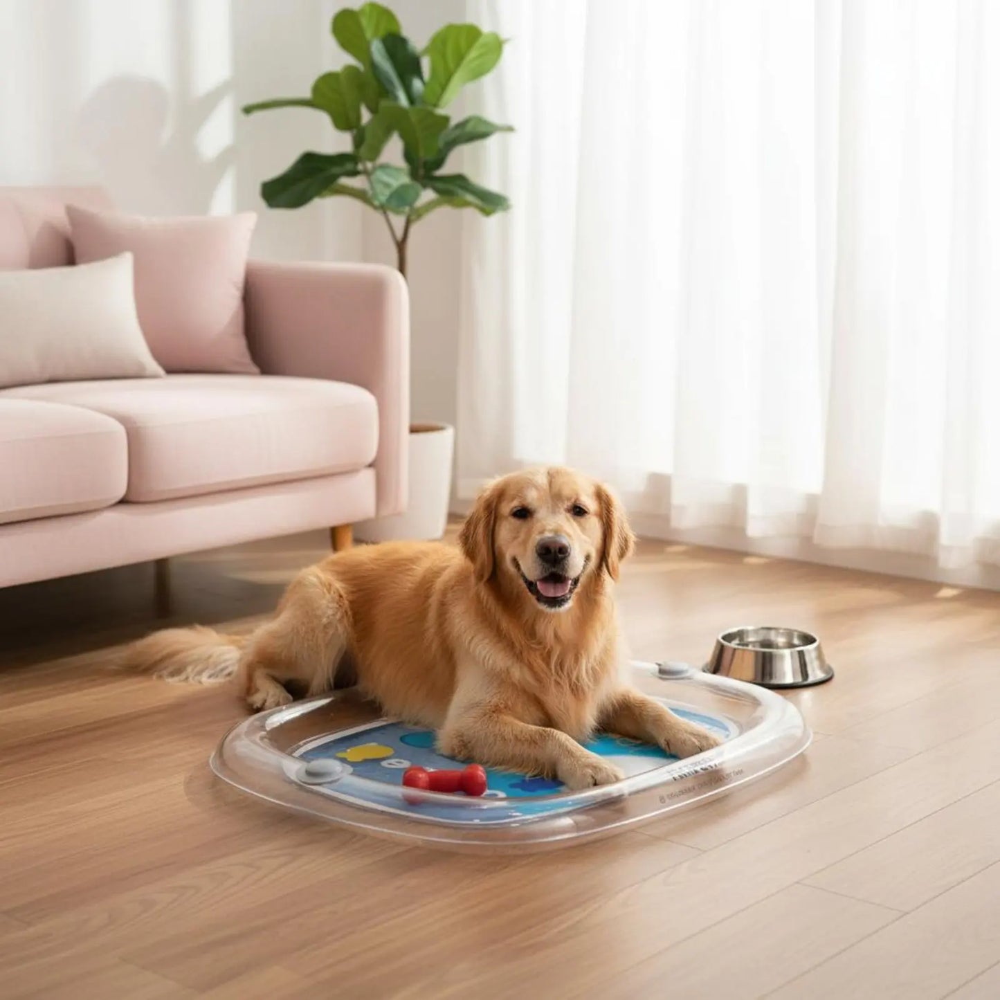 Pet Water Bed Scratch Resistant Inflatable Cooling Pad Water Cooling Pad Thick PVC Pet Play Mat Foldable for Summer