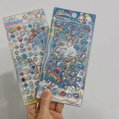 Cartoon Japanese 3D Crystal Relief Stickers | DIY Decoration for Phone, Water Cup, and Gifts