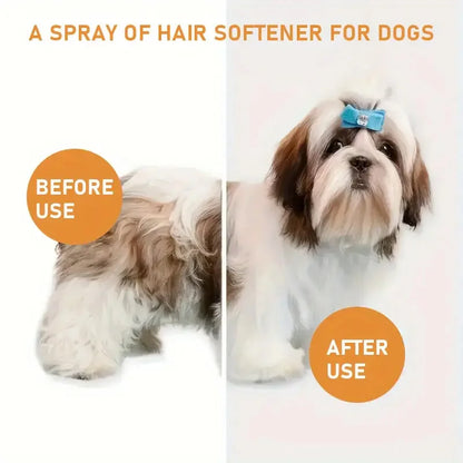 Pet Hair Smoothing Care Spray, Containing Gentle Ingredients, Deeply Moisturizes and Hydrates the Hair. Just One Spray Can Soften and Make Your Pet's Fur Smoother and Shinier.